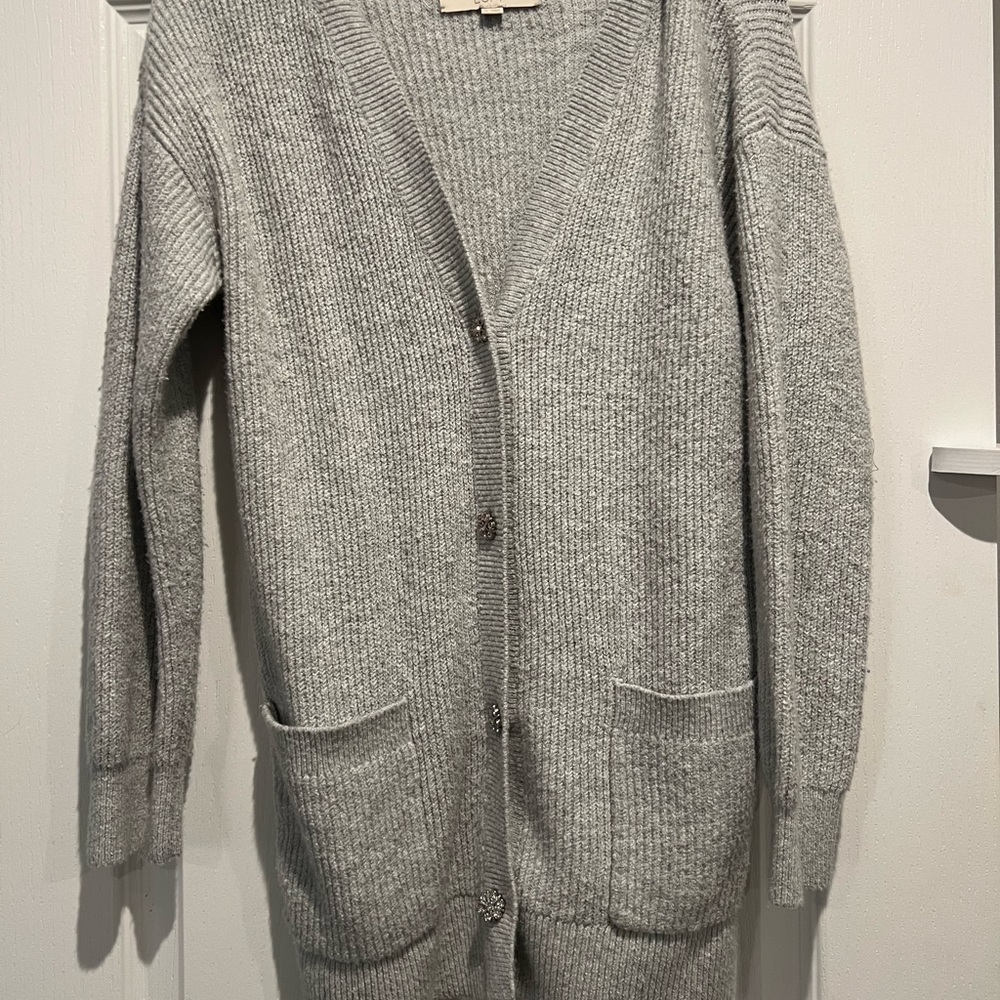 LOFT Light Gray Knit Sweater